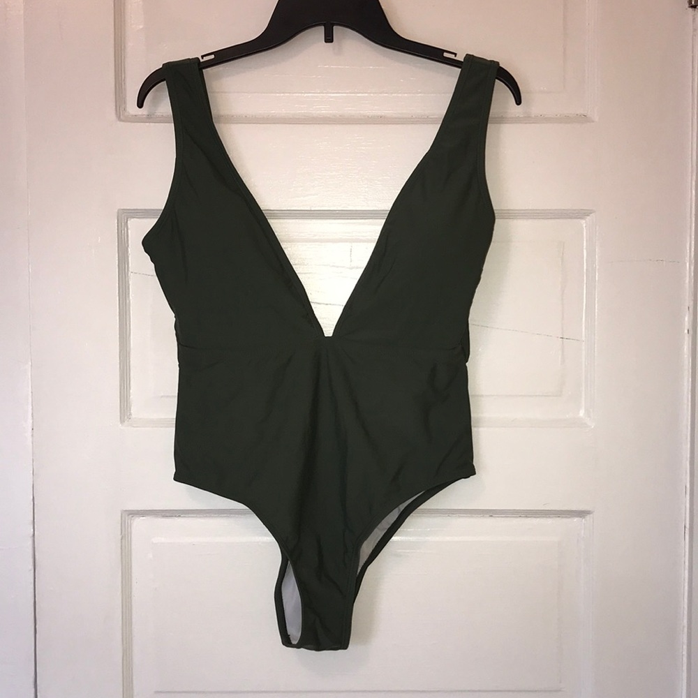 SHEIN Green One Piece Bathing Suit